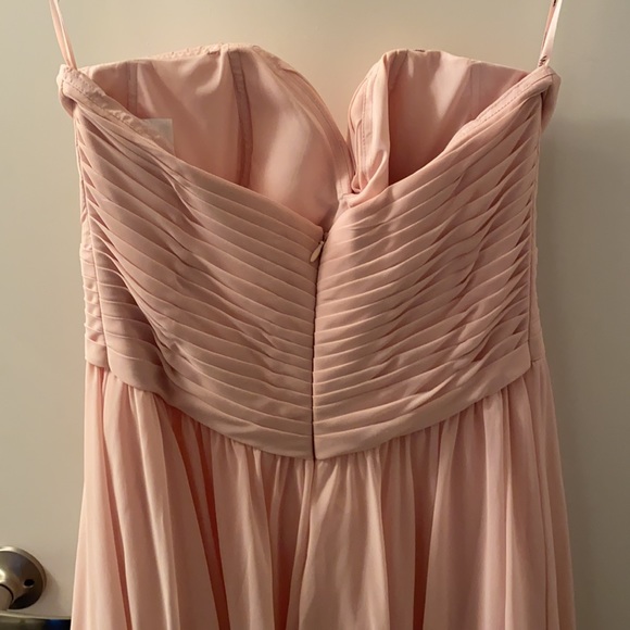 Morilee blush pink strapless bridesmaid dress - Picture 4 of 9